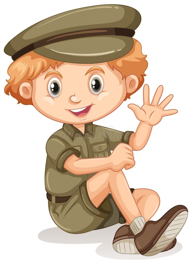 A Cute Zoo Keeper on White Background Stock Vector - Illustration of ... Girl Cartoon Zoo Keeper
