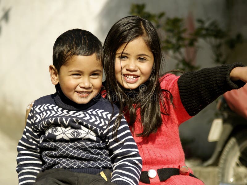 Happy Brother and Sister stock photography Happy Brother and Sister stock photography