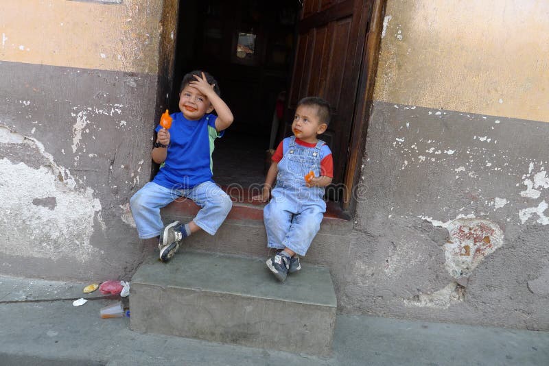 Happy Brothers stock photography