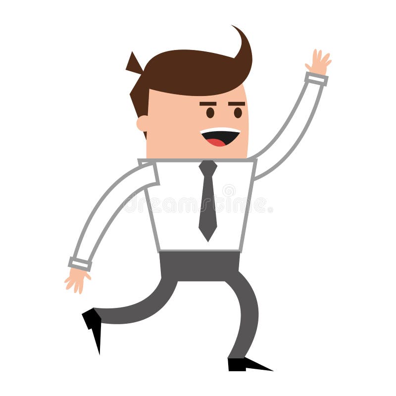 Happy businessman icon stock illustration. Illustration of lucky - 73571408