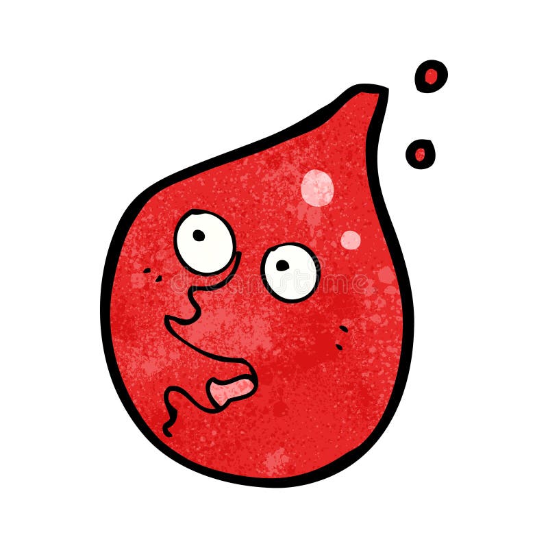 happy cartoon blood drop