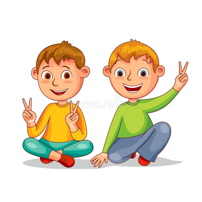Happy cartoon kids stock vector. Illustration of graphic - 101561559