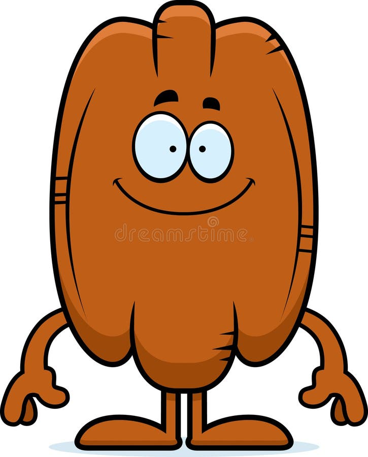 Cartoon Pecan Waving stock vector. Illustration of clip 47365974