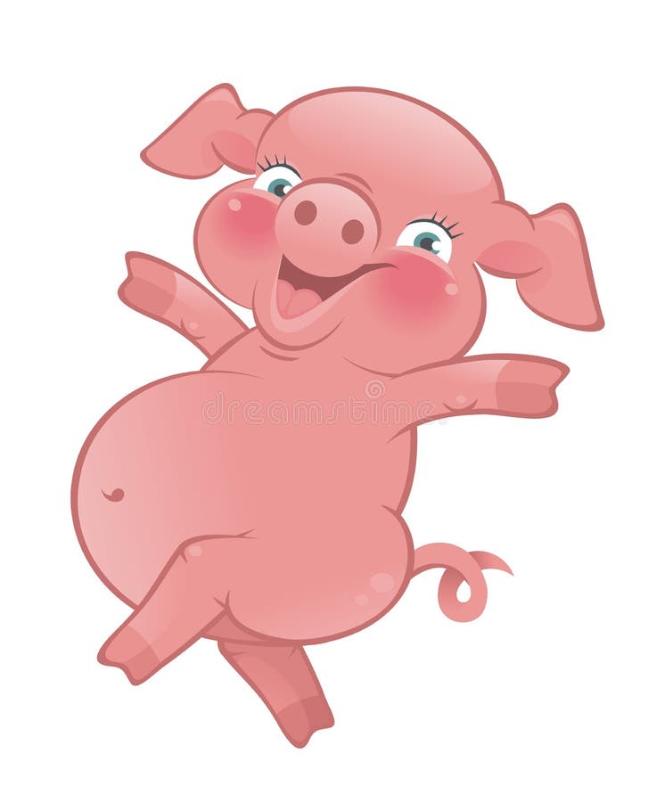 Happy Cartoon Pig Stock Illustrations – 43,063 Happy Cartoon Pig