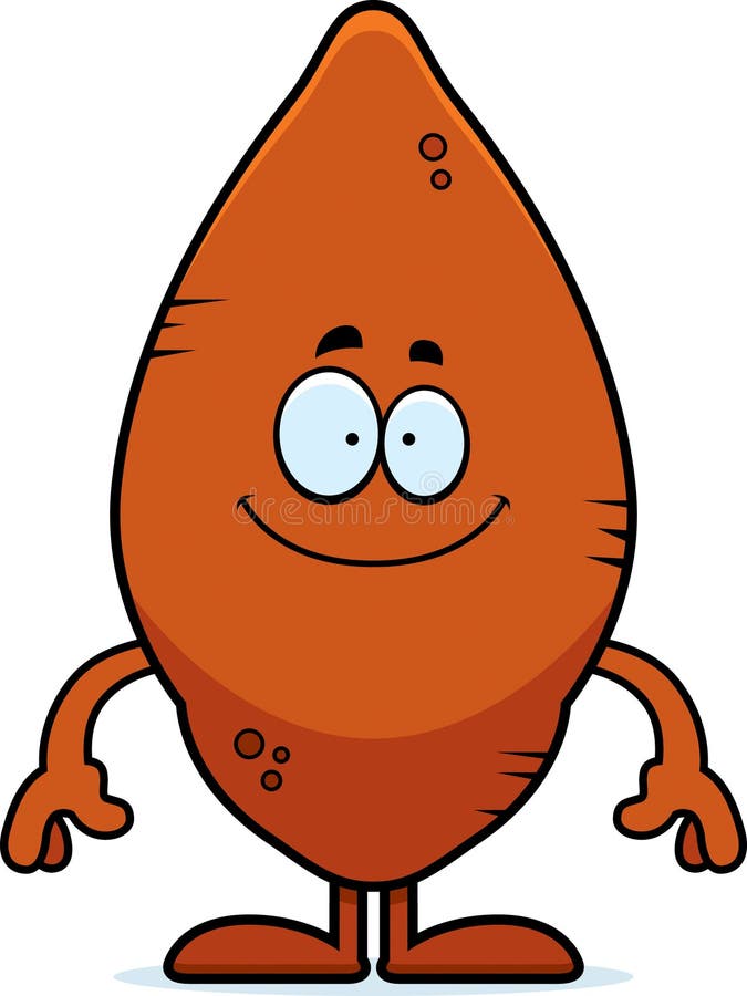 Happy Cartoon Sweet Potato stock vector. Illustration of cartoon 47366346