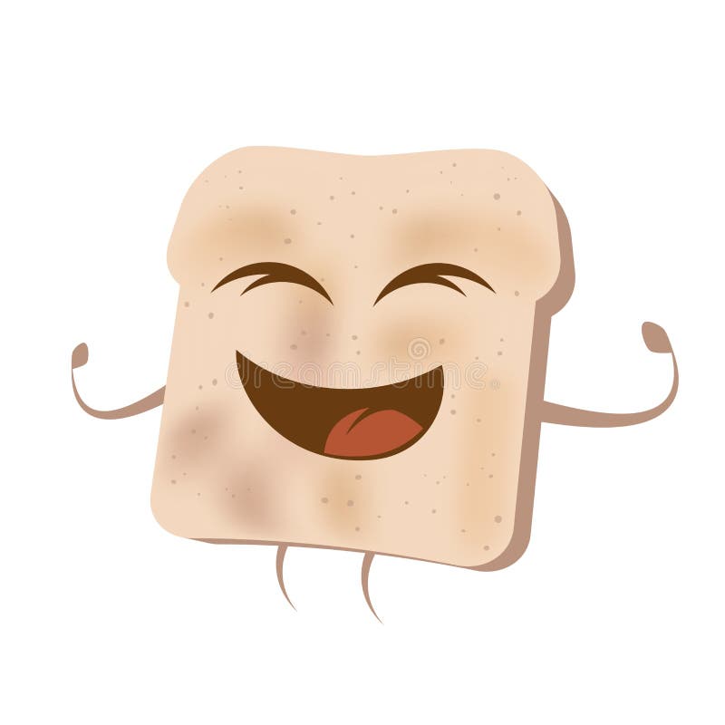 Happy cartoon toast stock vector. Illustration of comic - 48893418