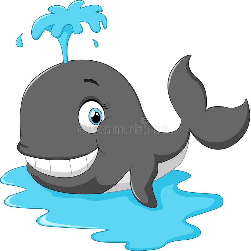 Happy cartoon whale stock illustration. Illustration of character ...