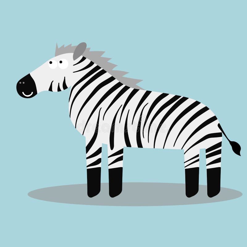 Happy cartoon zebra stock vector. Illustration of smile - 74547932