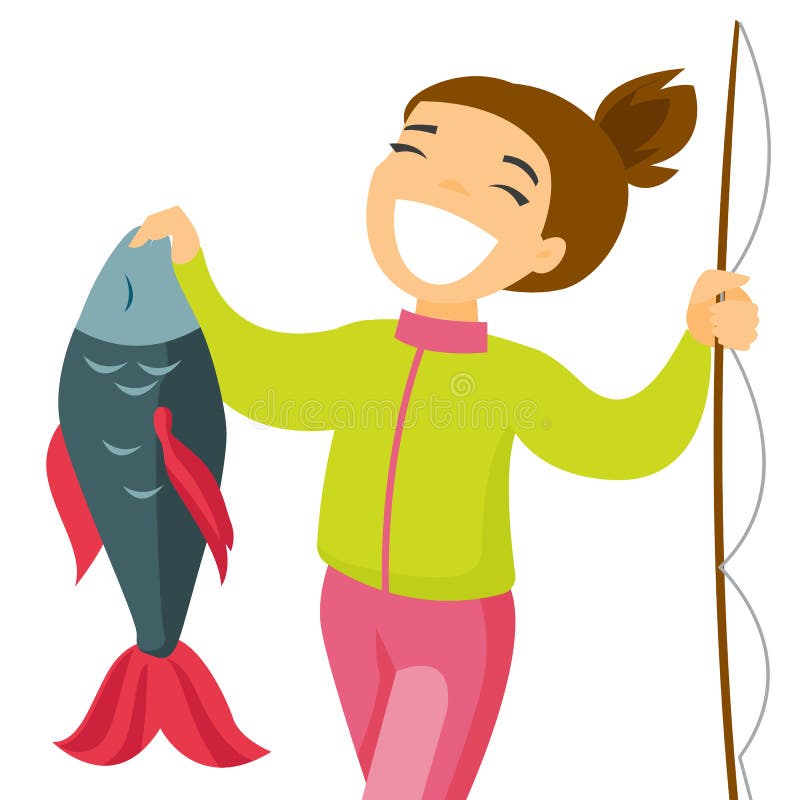 Woman Fish Catch Stock Illustrations – 536 Woman Fish Catch Stock  Illustrations, Vectors & Clipart - Dreamstime
