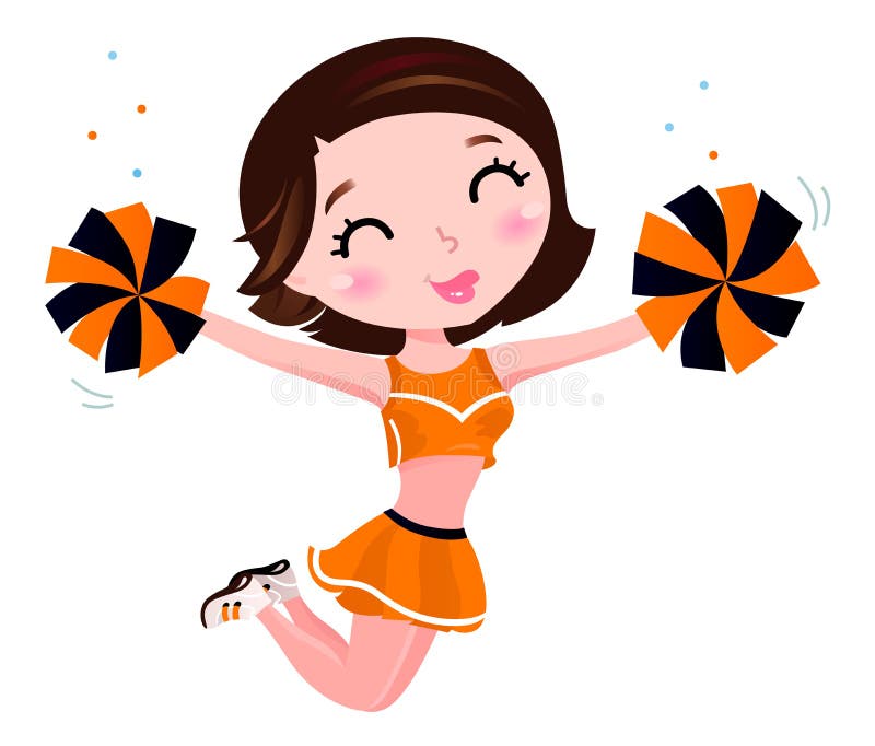 Happy cheerleader girl