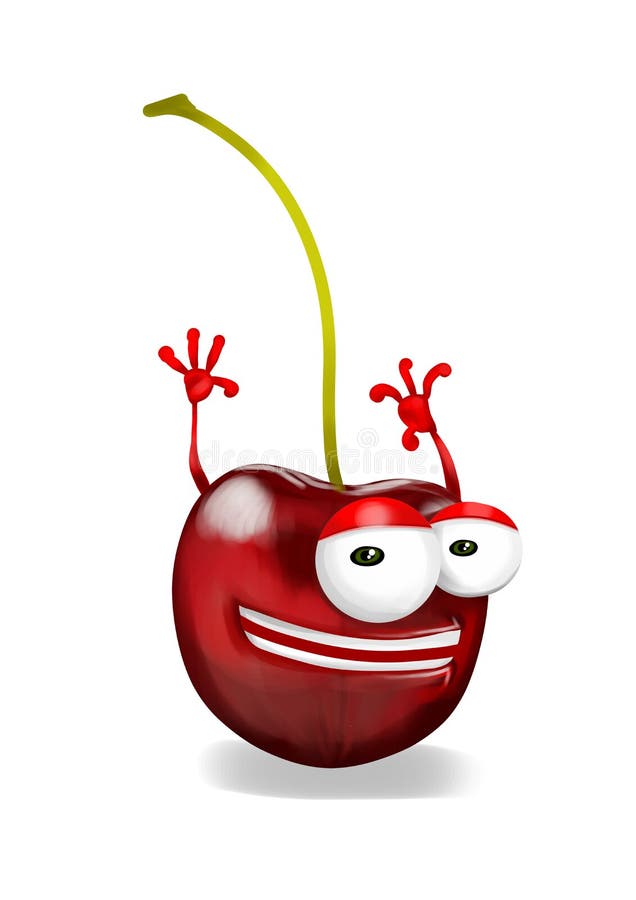 Happy Cherry Cartoon Character Laughing Joyfully Stock Illustration - Illustration of white, waving: 39503682 Happy Cherry Cartoon Character Laughing Joyfully Stock Illustration - Illustration of white, waving: 39503682
