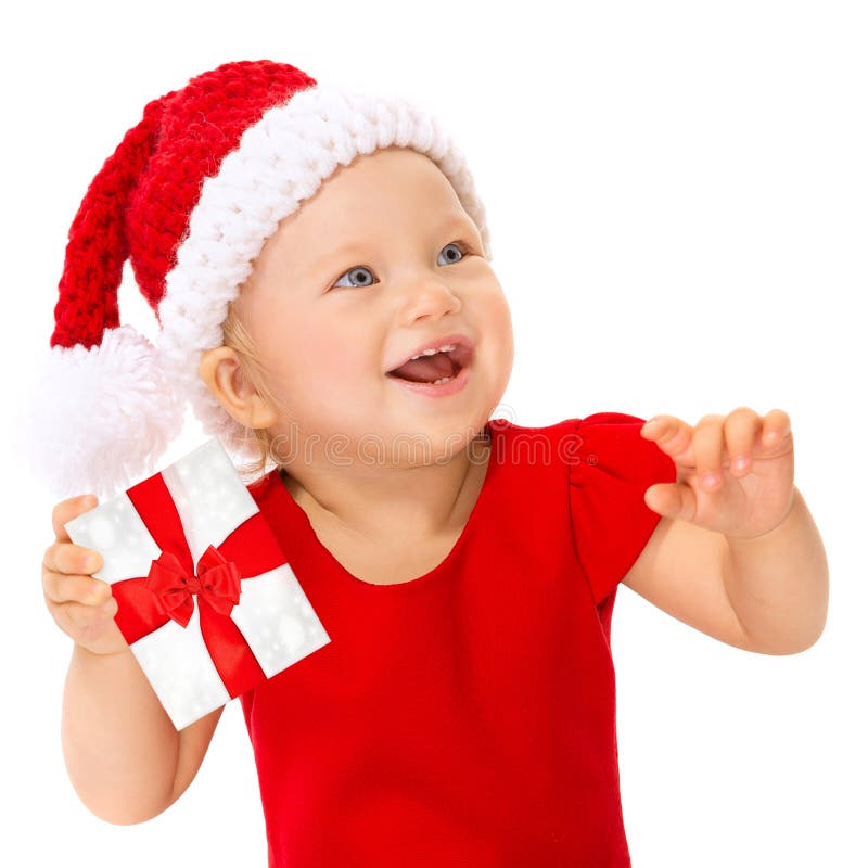 Happy Child with Christmas Gift Stock Image - Image of beautiful, child ...