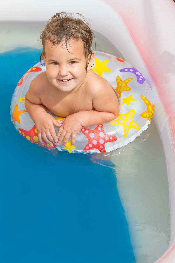 Happy boy in waterpool stock photo. Image of child, portrait 11500532