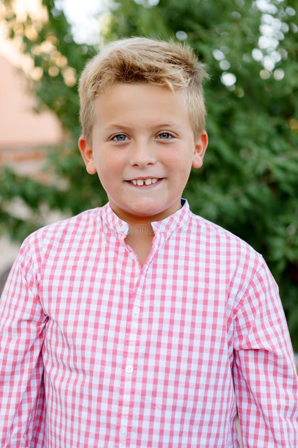 Happy child with pink stock image Happy child with pink stock image