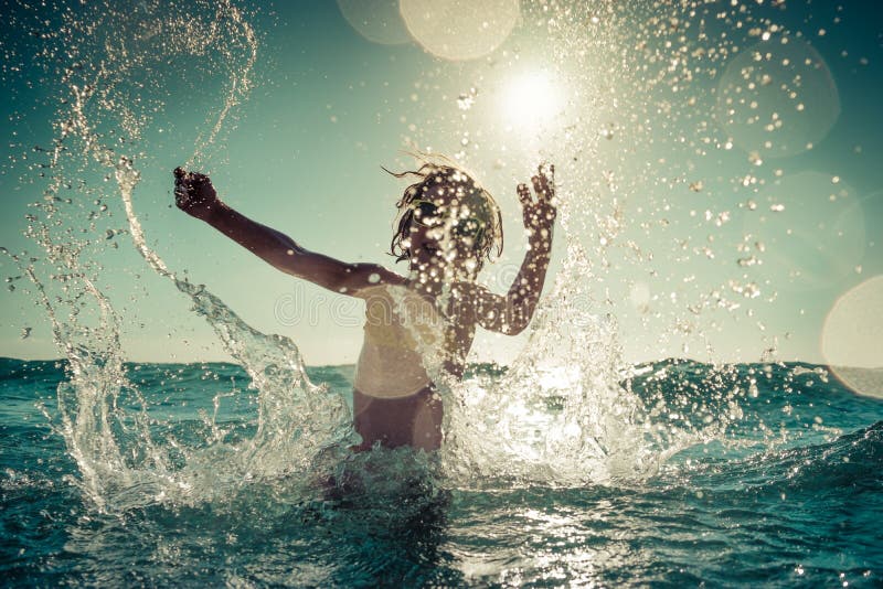 Feliz en el mar.