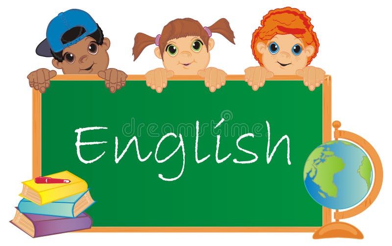 Children and english stock illustration. Illustration of english - 127539011