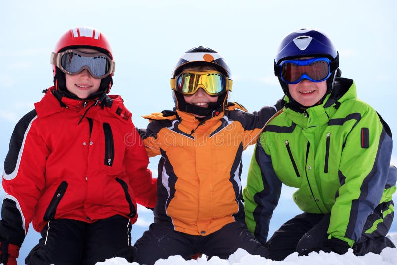 Children in ski clothing stock photo. Image of family 11762940