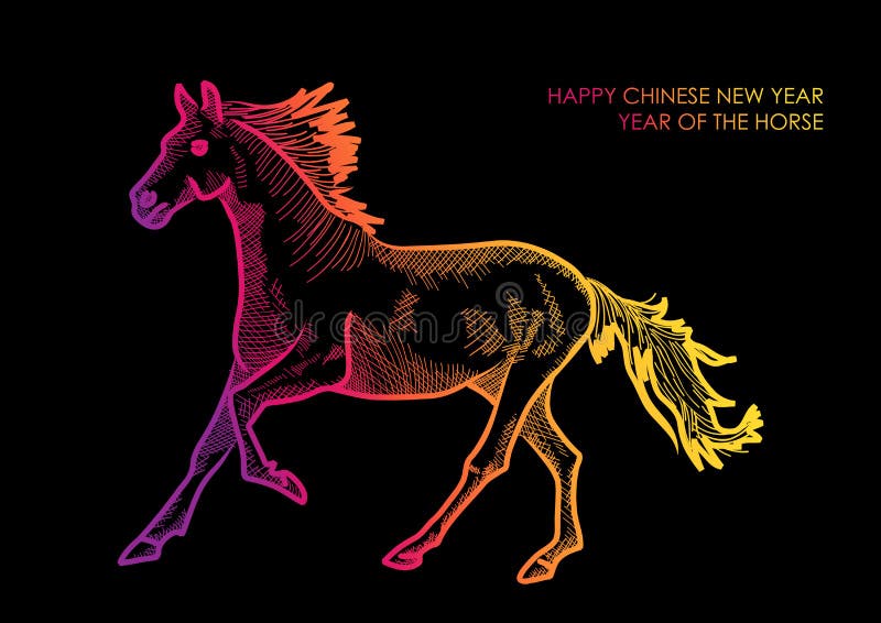 chinese new year horse background