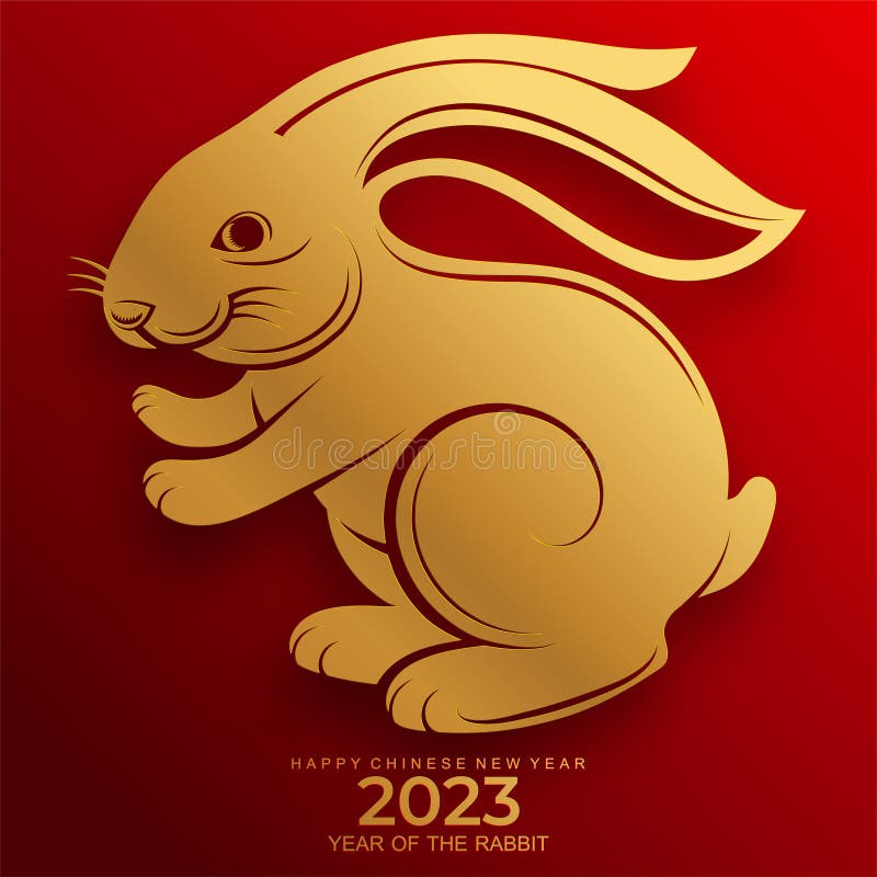 Happy Chinese New Year 2023 Year Of The Rabbit Stock Vector Illustration Of China Animal 241632277