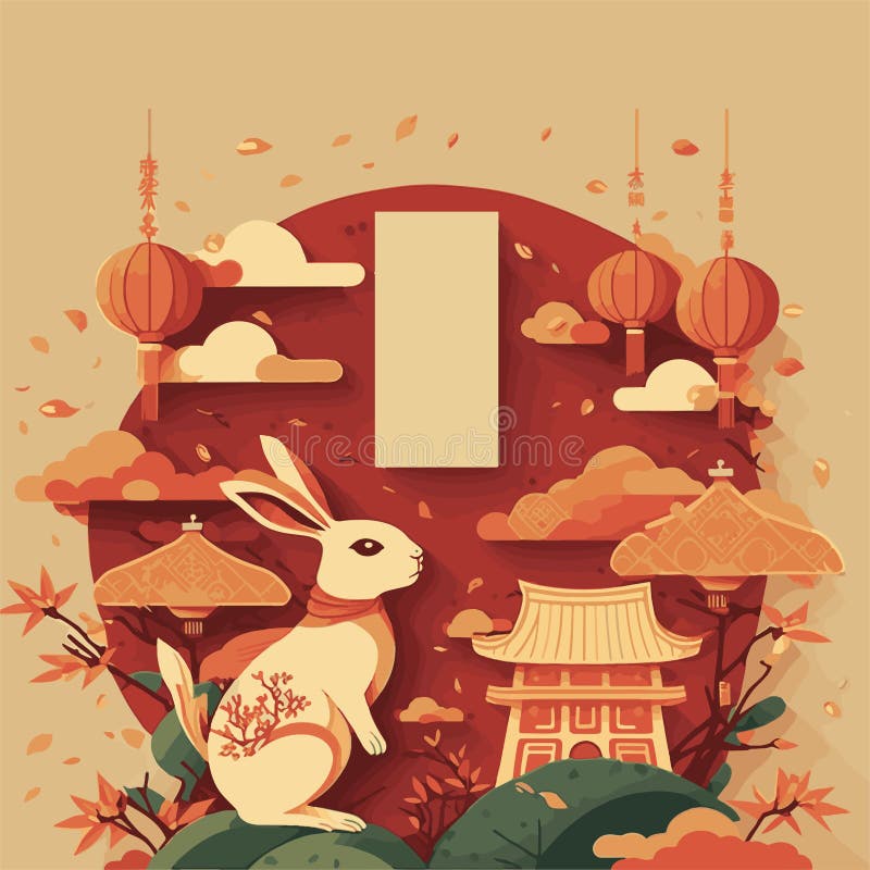 Happy Chinese New Year 2023 Year Of The Rabbit Paper Cut Style  Backgroundprint High-Res Vector Graphic - Getty Images
