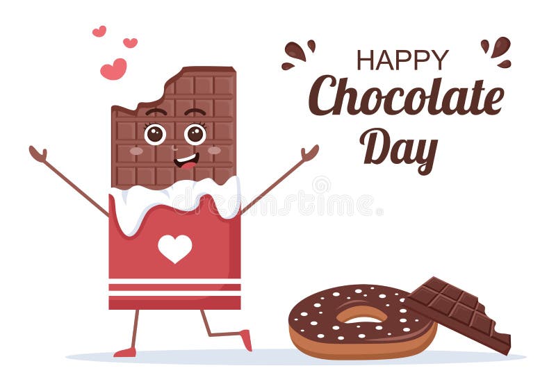 Happy Chocolate Day Celebration Vector Illustration. Suitable for Greeting  Cards, Posters and Background Stock Vector - Illustration of date,  character: 221551120