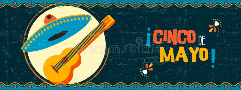 Happy cinco de mayo mexican mariachi royalty free illustration