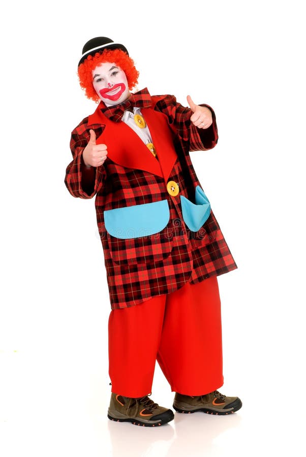 Happy clown stock photo