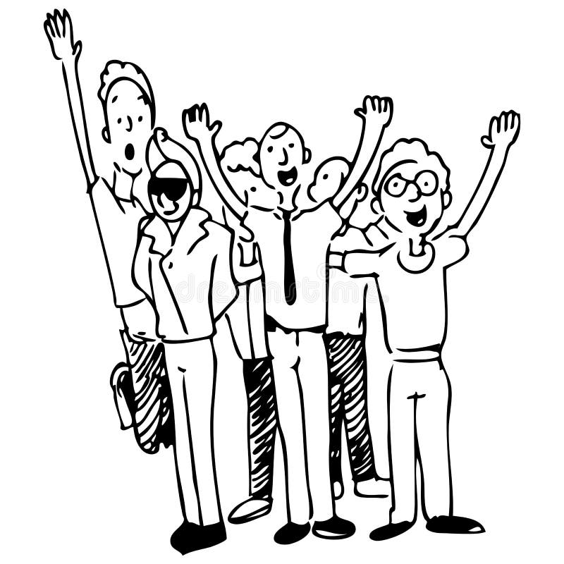 Happy CoWorkers stock vector. Illustration of drawing 18424796