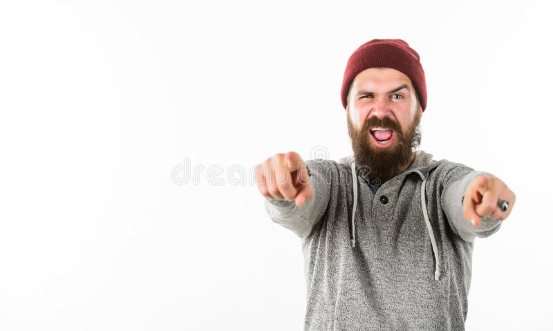 Happy cool bearded man in hat. brutal male with beard. barbershop salon. barber fashion. hair care. Mature hipster with royalty free stock image
