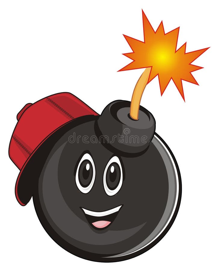 Happy cool bomb stock illustration