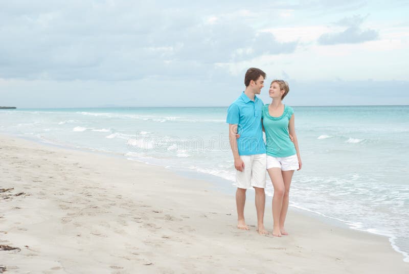 Happy couple on the beach