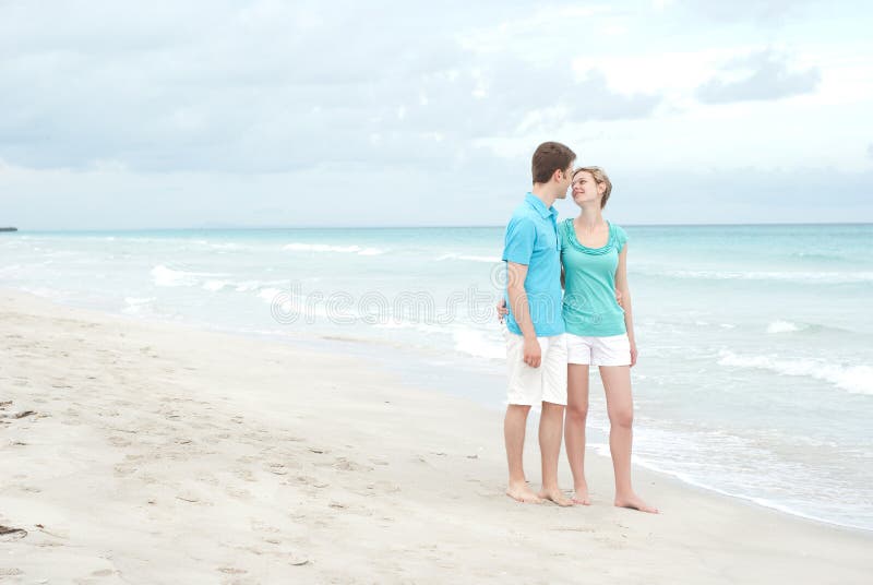 Happy couple on the beach