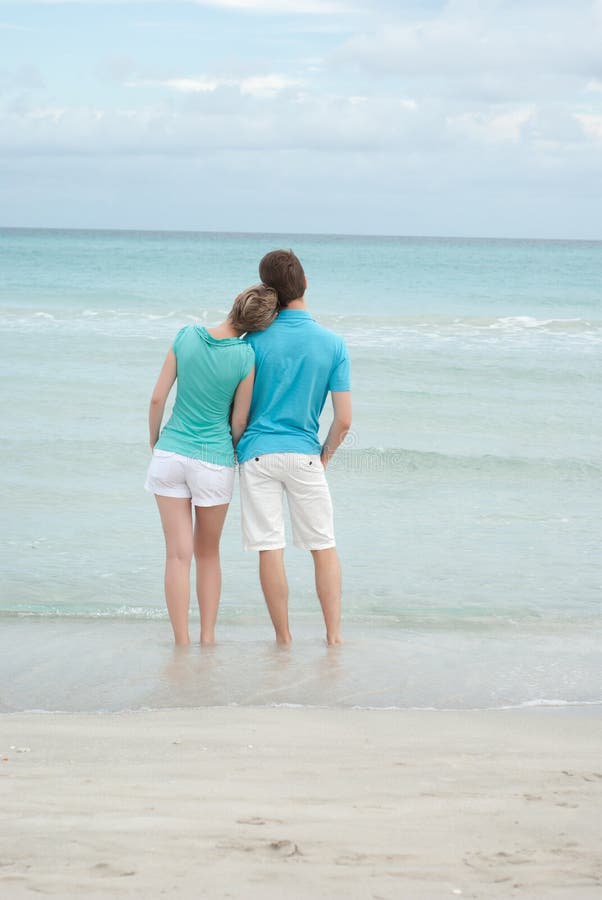 Happy couple on the beach