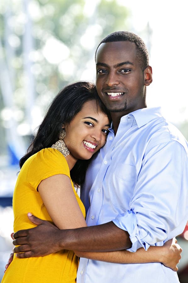 Happy couple hugging royalty free stock images