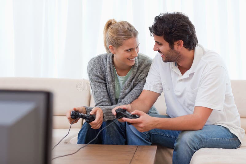 Couple video games unhappy hi-res stock photography and images - Alamy