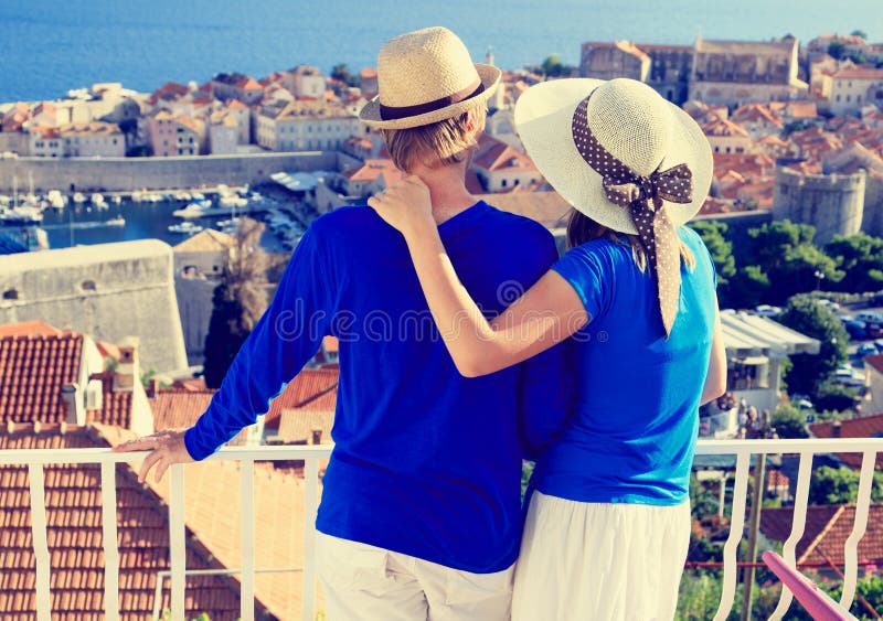 Happy Couple on Vacation in Europe Stock Image Image of coastline, holiday 58881767