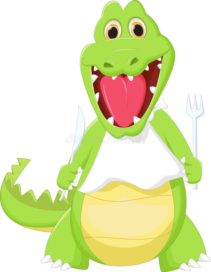 Cute crocodile cartoon stock vector. Illustration of cheerful 58254417