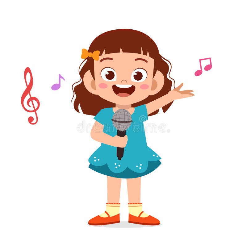 Happy-cute-Junge singt ein Lied