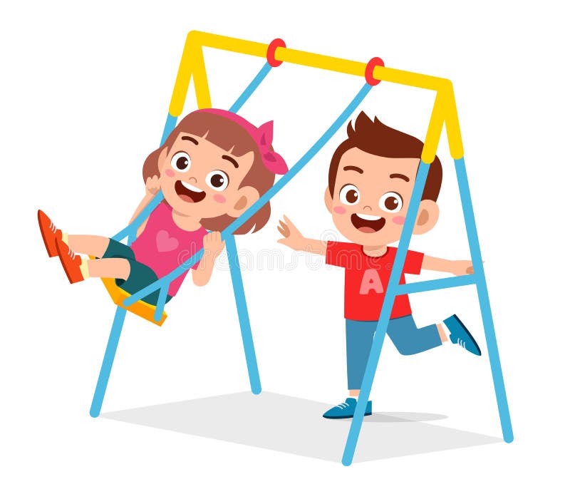 free clipart of child on swing