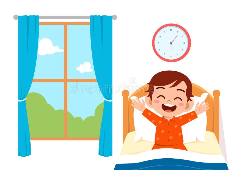 Kid Wake Up Early Stock Illustrations – 127 Kid Wake Up Early Stock  Illustrations, Vectors & Clipart - Dreamstime
