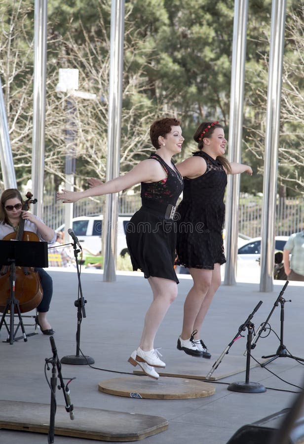 Happy dancers at spring festival