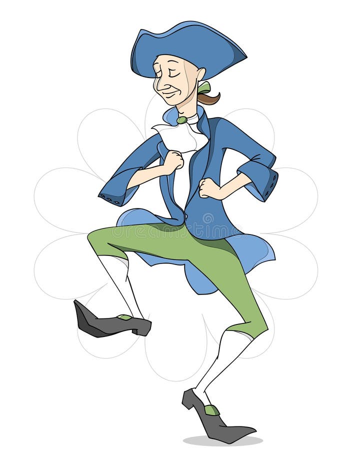 Happy dancing man stock illustration