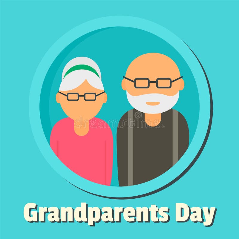Happy Day of Grandparents Background, Flat Style Stock Vector -  Illustration of card, creative: 123936258