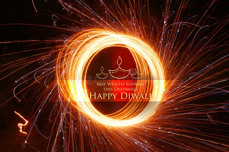 Happy Diwali Background with Diya and Firecracker Stock Illustration -  Illustration of effect, dipawali: 61442351
