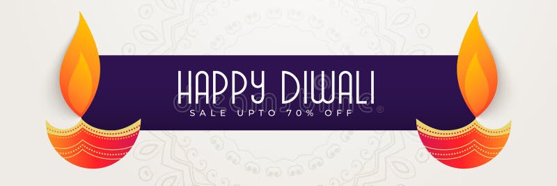 Happy diwali banner design for festival season.