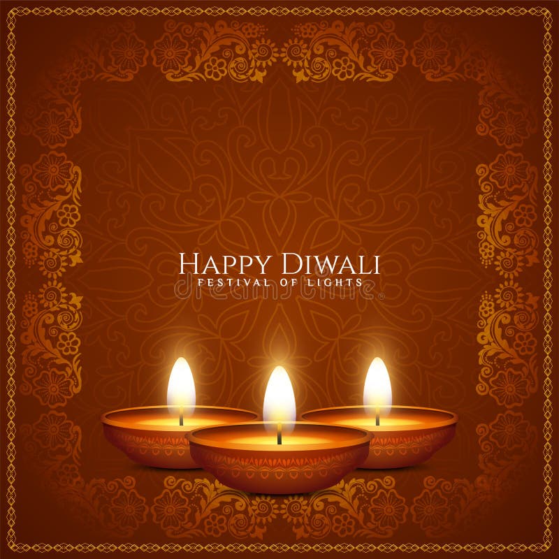 Artistic Happy Diwali Festival Background Design Stock Vector -  Illustration of lamp, glow: 200787182