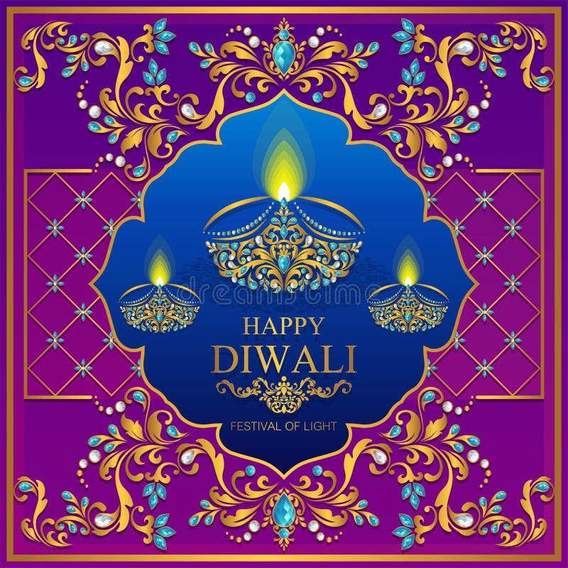 Happy Diwali festival card vector illustration Happy Diwali festival card vector illustration