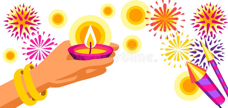 Happy Diwali Greeting Card. Deepavali or Dipavali Festival of ...