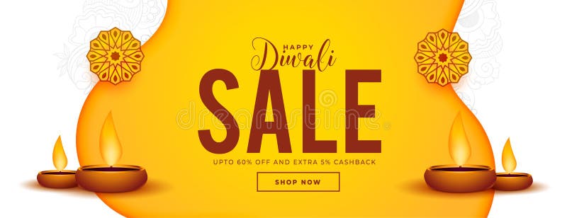 Diwali Sale Offer Banner Design Stock Vector Illustration Of Hindu