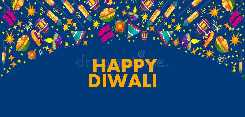 Happy Diwali Traditional Festival of India Greeting Background ...